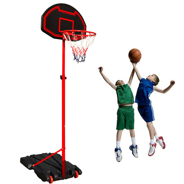 Harigal Basketball Hoop 5.2 Ft. - 7 Ft. Height Adjustable Portable Basketball Hoop System, Black