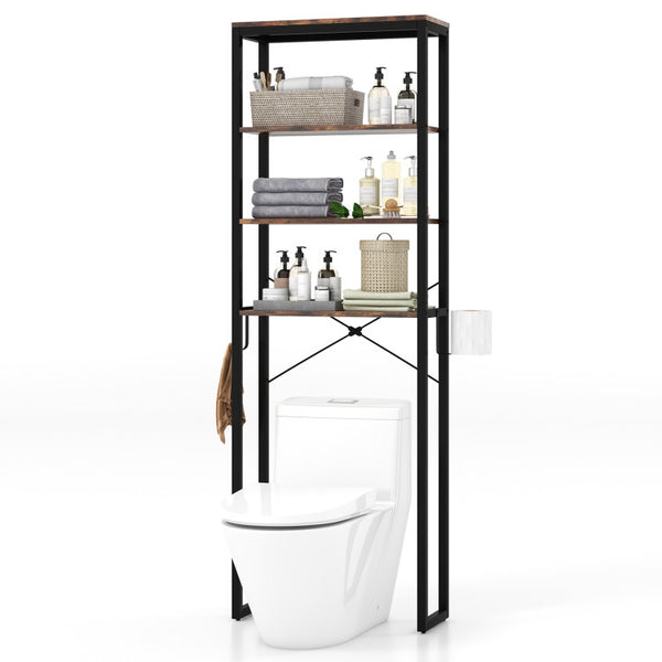 4-Tier Freestanding Over the Toilet Storage Rack