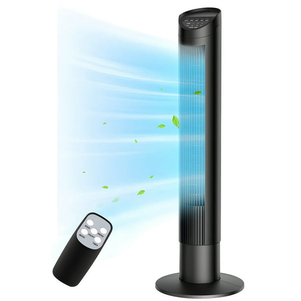 Harigal Tower Fan with Remote 60˚ Oscillating Standing Fan with 3 Wind Modes and 3 Wind Speeds