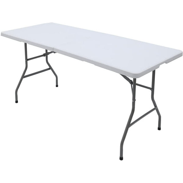 Harigal 5ft Folding Table Plastic Fold in Half Table, White