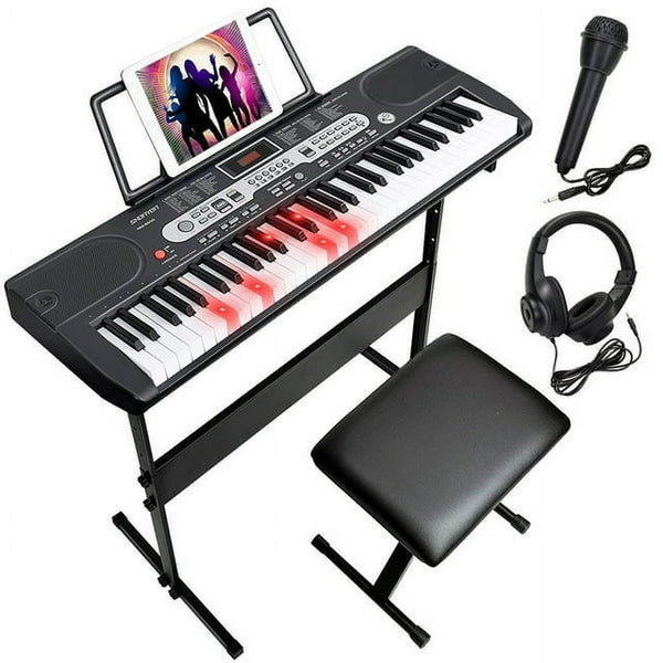 Harigal 61 Key Electric Keyboard Piano with Lighted Keys