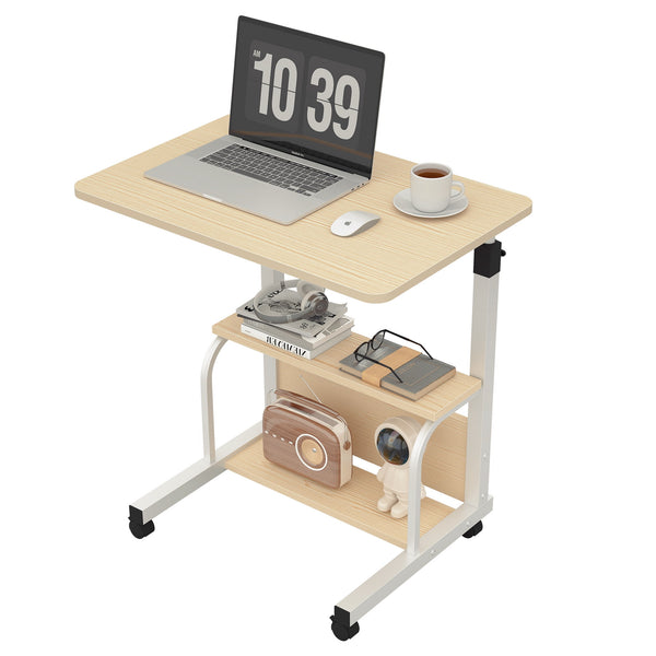 Harigal Adjustable Desk Height Mobile Computer Desk-Laptop Table for Home Office Furniture