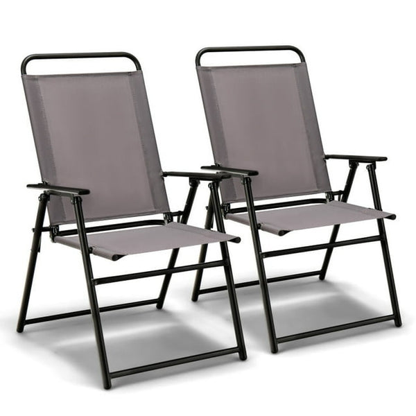 Harigal Outdoor Folding Sling Chairs with Armrest and Backrest