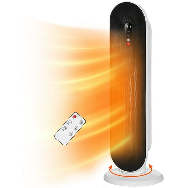 Harigal Space Heaters for Inside, Portable Electric Heater for Home with Thermostat, 1-12H Timer, Safety Protection, White